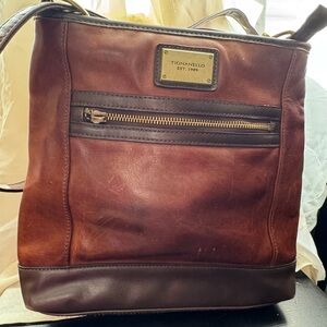 Tignanello Two-Tone Brown Leather Bag